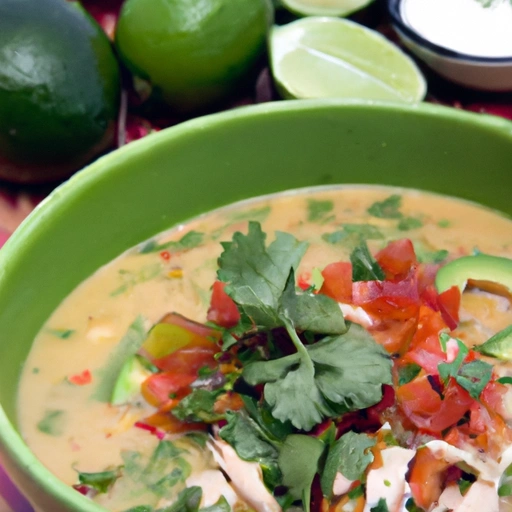 Southwestern Style Chicken Lime Soup