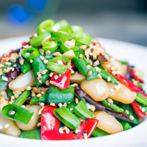 Soy Sesame Snow Pea Salad with Water Chestnuts