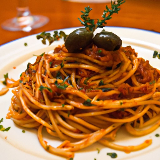 Spaghetti z sosem z anchois