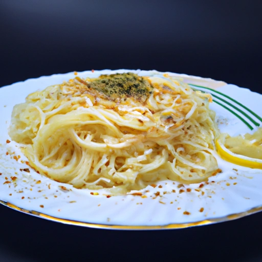 Spaghettini z czosnkiem i cytryną