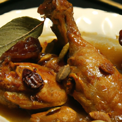 Spice Braised Chicken with Dates and Almonds