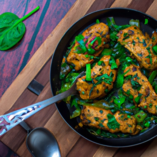 Spiced Chicken with Spinach