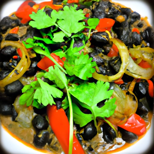 Spicy Black Beans with Tomatoes, Onions, and Cilantro