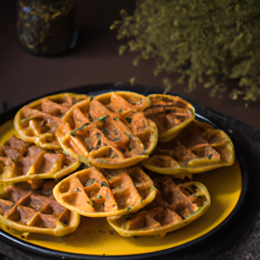 Spicy Moong Dal Waffles