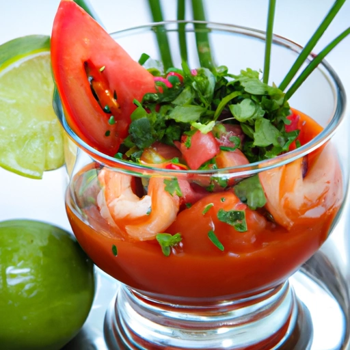 Spicy Shrimp Cocktail with Tomato and Cilantro
