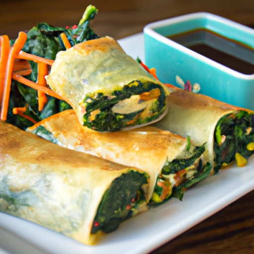 Spinach and Tofu Egg Rolls