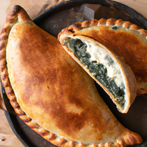 Spinach Calzones with Bleu Cheese