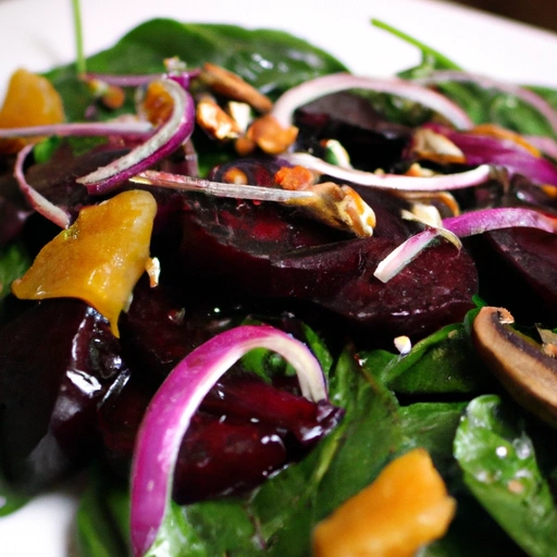 Spinach Salad and Beets