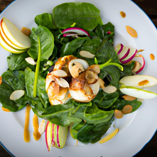 Spinach Salad with Scallops and Apples