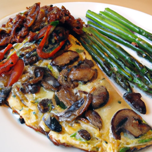 Spring Frittata with Morels, Grilled Asparagus and Grilled Scallions