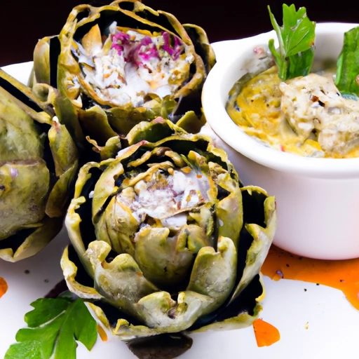 Steamed Artichokes with Dipping Sauces