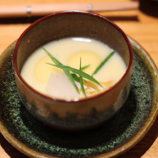 Zupa kremowa z gotowanym jajkiem na parze