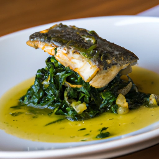 Steamed Fish and Spinach