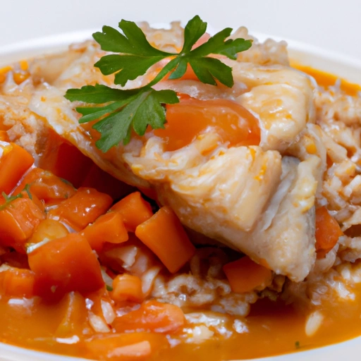 Stewed Fish over Rice and Noodles