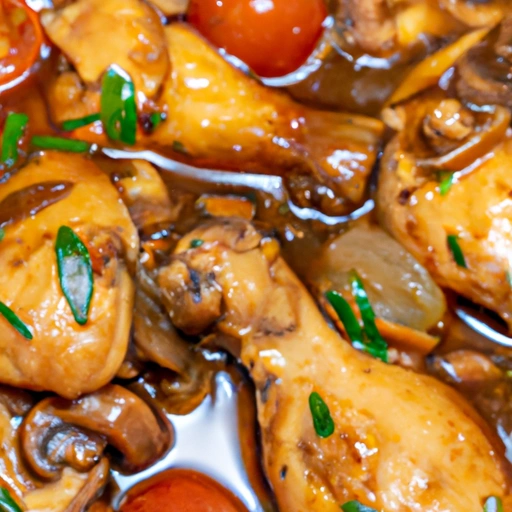 Stewed Frying Chicken with Mushrooms