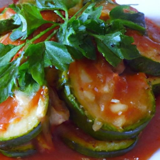 Stewed Zucchini with Tomato Sauce