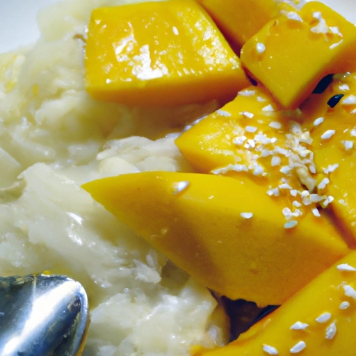 Kleisty ryż z mango