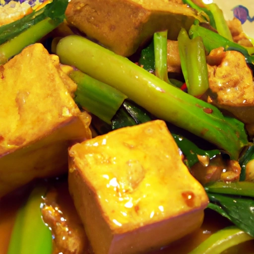 Smażony na patelni Tofu z Bok Choy