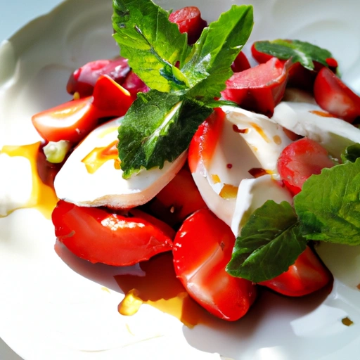 Strawberries and Fresh Mozzarella Salad