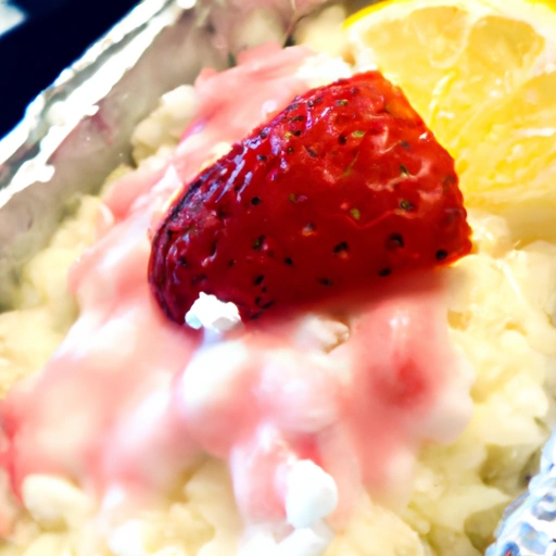 Strawberry-topped Rice Pudding