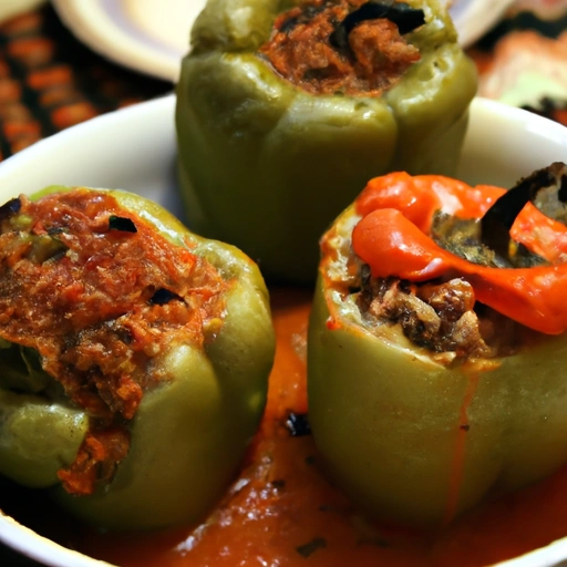 Stuffed Peppers with Ground Lamb