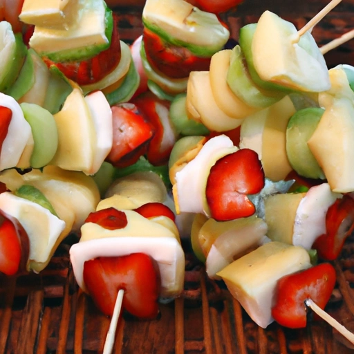 Summer Fruit Kebabs with Lime Cream