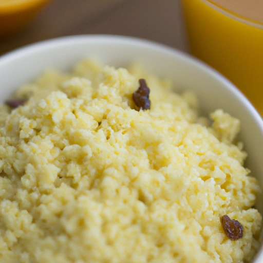 Sunny breakfast couscous cereal