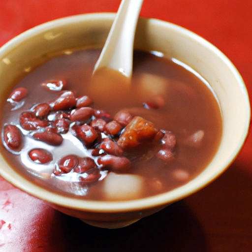 Słodka zupa z czerwonej fasoli
