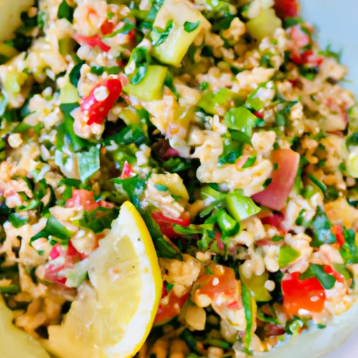 Tabbouleh Salad with Lemon-Garlic Dressing