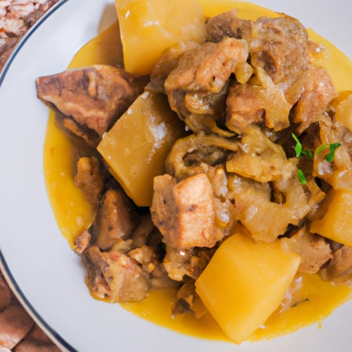 Tahitiańskie curry z wieprzowiną i taro