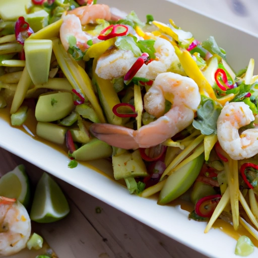 Thai Mango Salad with Marinated Shrimps