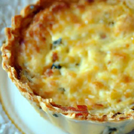 Quiche z trzema serami i ryżem