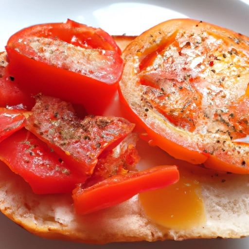 Toasted Bread Tomato Sandwich