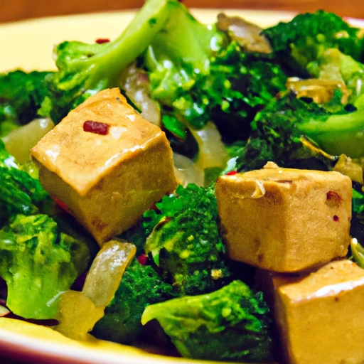 Tofu i Brokuły w Sosie Czosnkowym