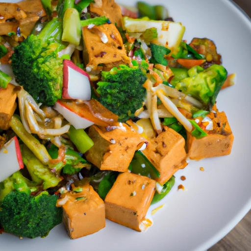 Tofu i Stir-fry z brokułami