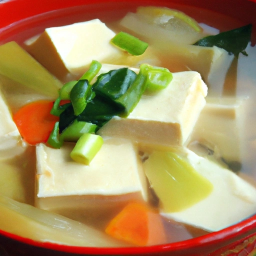 Zupa warzywna z tofu