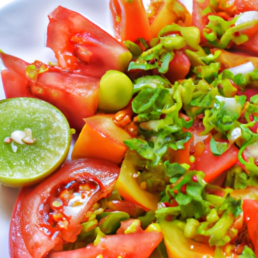 Sałatka z pomidorów i kolendry (Banadura Salata B' Kizbara)