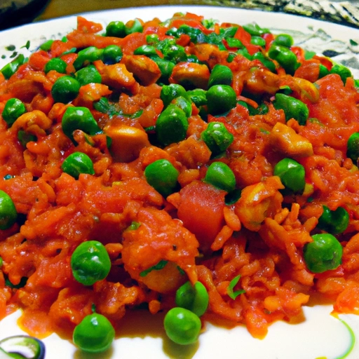 Tomato Rice with Peas