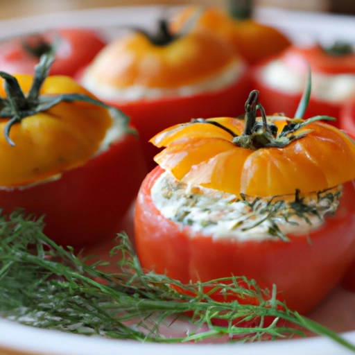 Tomatoes stuffed with Cheese
