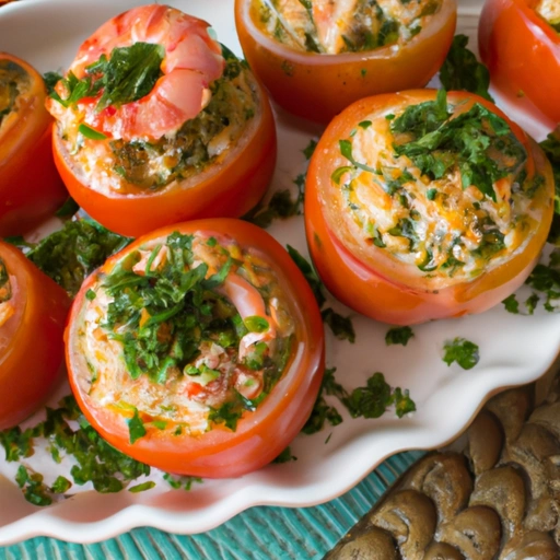Tomatoes stuffed with Shrimp