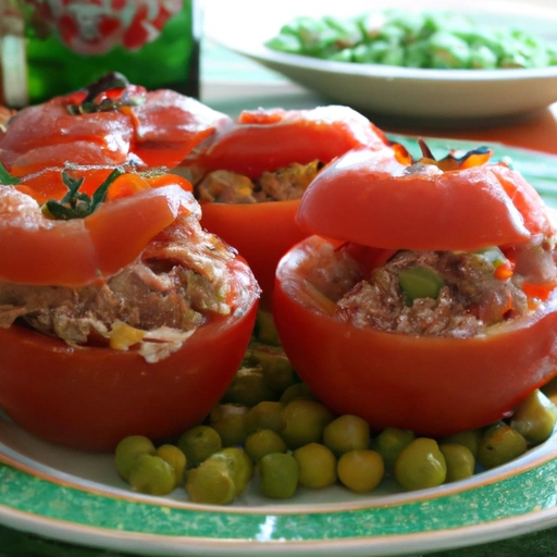 Pomidory nadziewane sałatką z tuńczyka