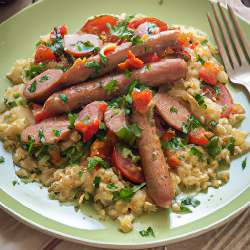 Tunisian Couscous Salad with Grilled Sausages