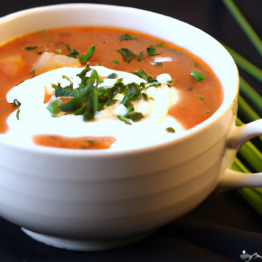 Vegetable Soup with Sour Cream