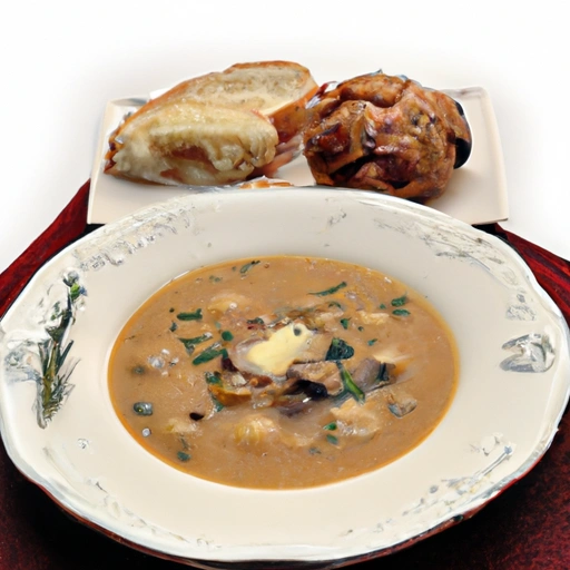 Zupa z kulek z sarniny i serem