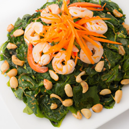 Vietnamese Spinach Salad with Shrimp