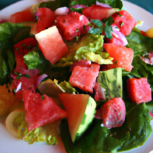 Watermelon Romaine Salad