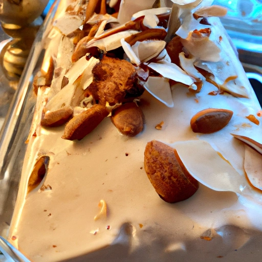 White Chocolate Toasted Almond Semifreddo