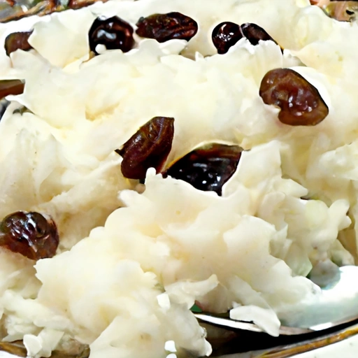 Biały ryż z rodzynkami