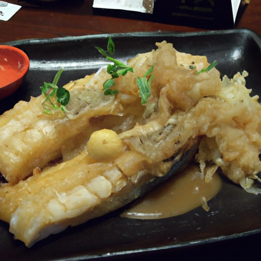 Whole Sizzling Catfish with Ginger and Ponzu Sauce