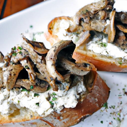 Wild Mushroom and Goat Cheese Crostini